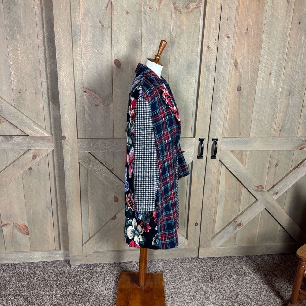 Semicouture Claudette patchwork wool blend coat S… - image 7